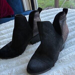 Toms Black and Brown Ankle Booties